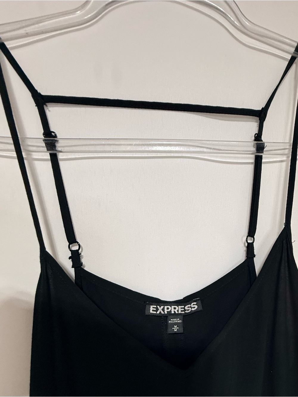 Express Black V-Neck Cami Fit & Flare Mini Dress
